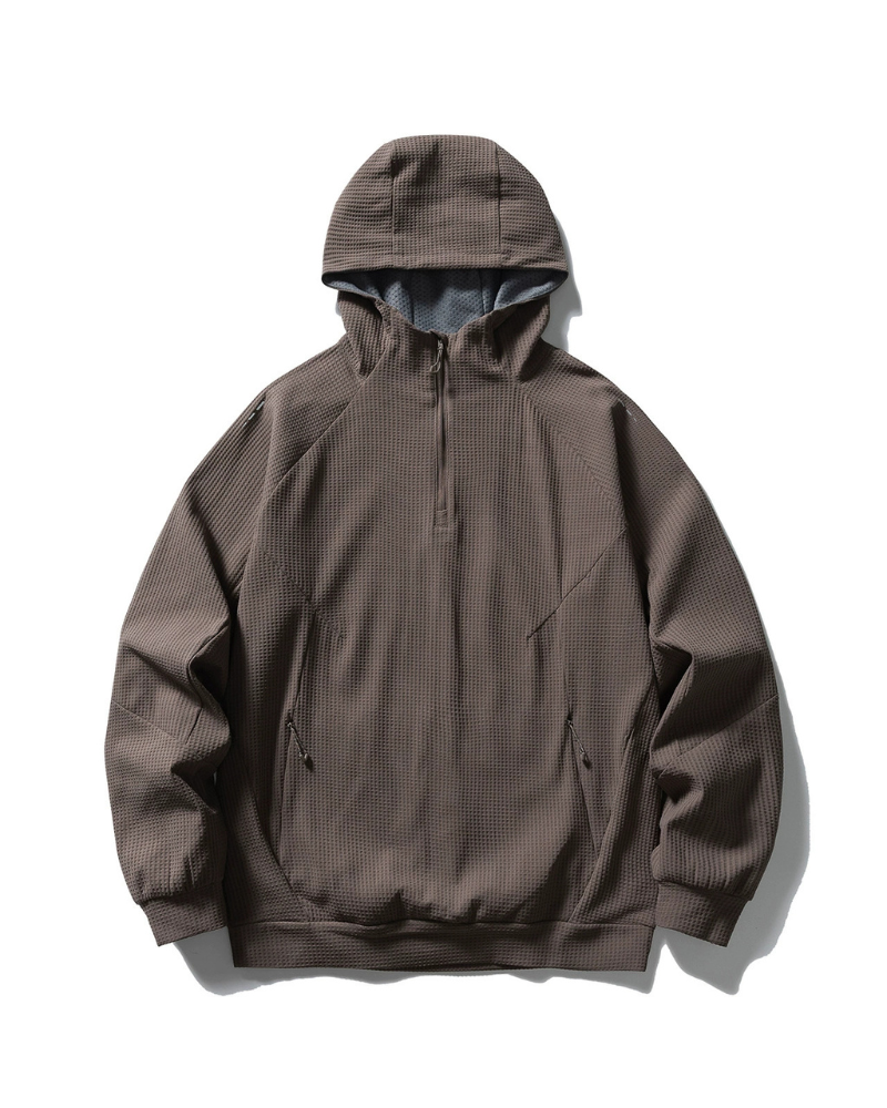 Outdoor Unisex Waffle Knit  Hiking Cycling Sports Hoodie