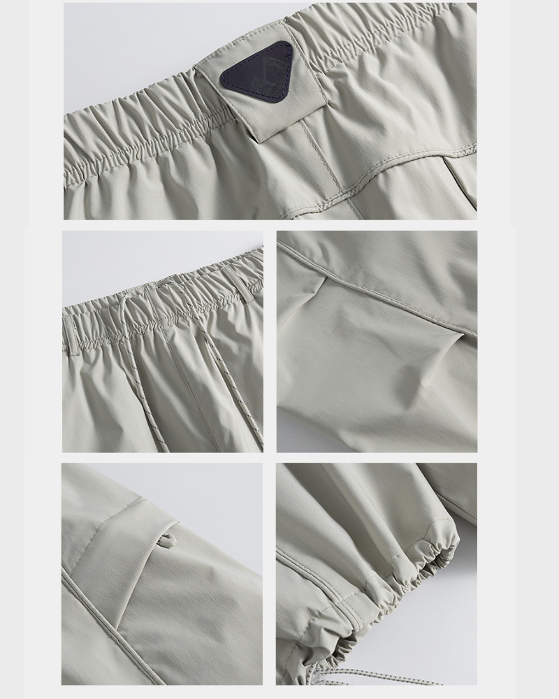Outdoor Unisex Water-Repellent Curved Leg Hiking Pants