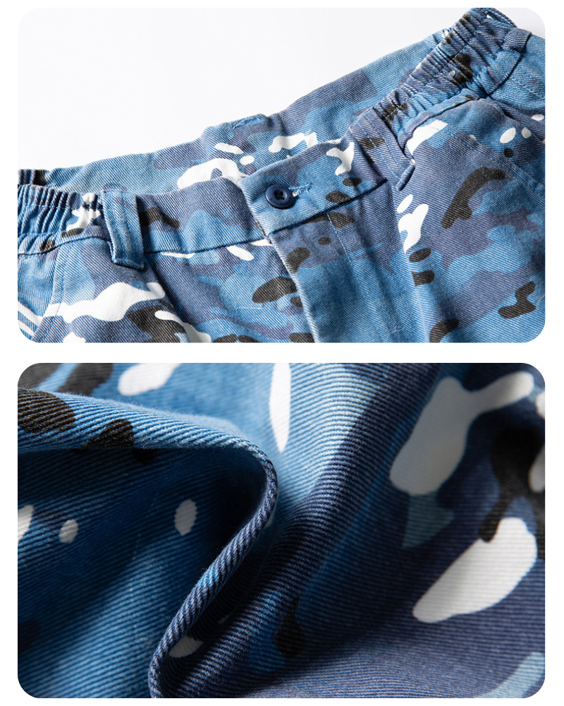 Outdoor Wear-resistant Hiking Cargo Camo Shorts