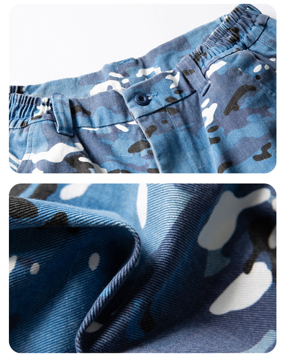 Outdoor Wear-resistant Hiking Cargo Camo Shorts