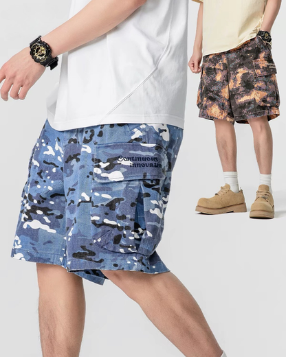 Outdoor Wear-resistant Hiking Cargo Camo Shorts