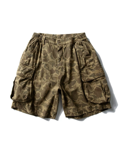 Outdoor Wear-resistant Hiking Cargo Camo Shorts