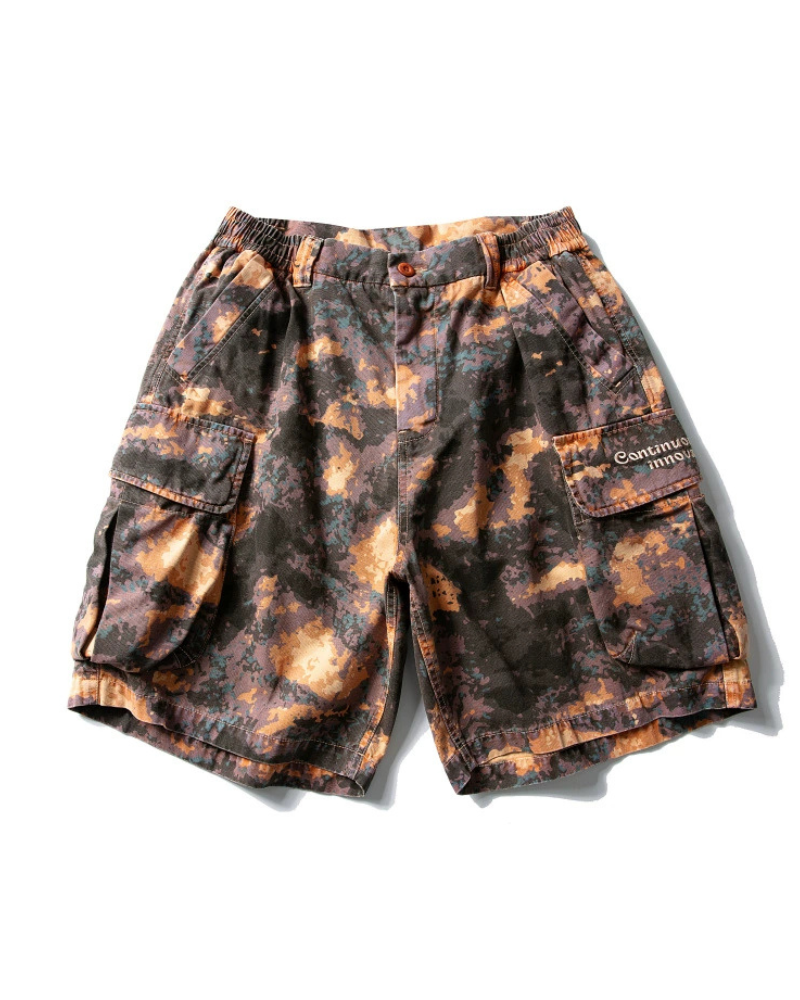 Outdoor Wear-resistant Hiking Cargo Camo Shorts