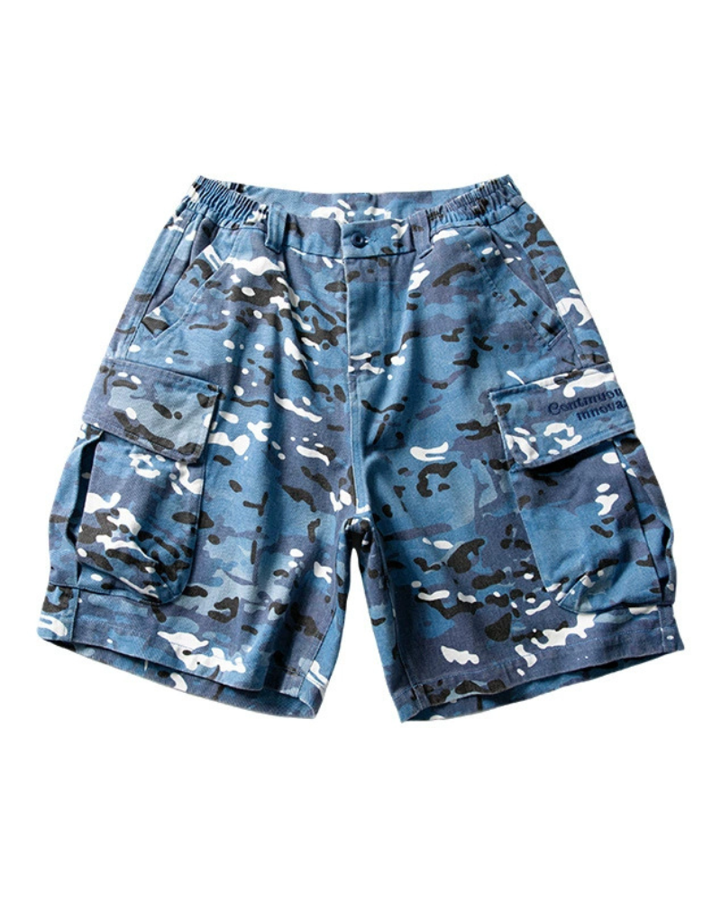 Outdoor Wear-resistant Hiking Cargo Camo Shorts