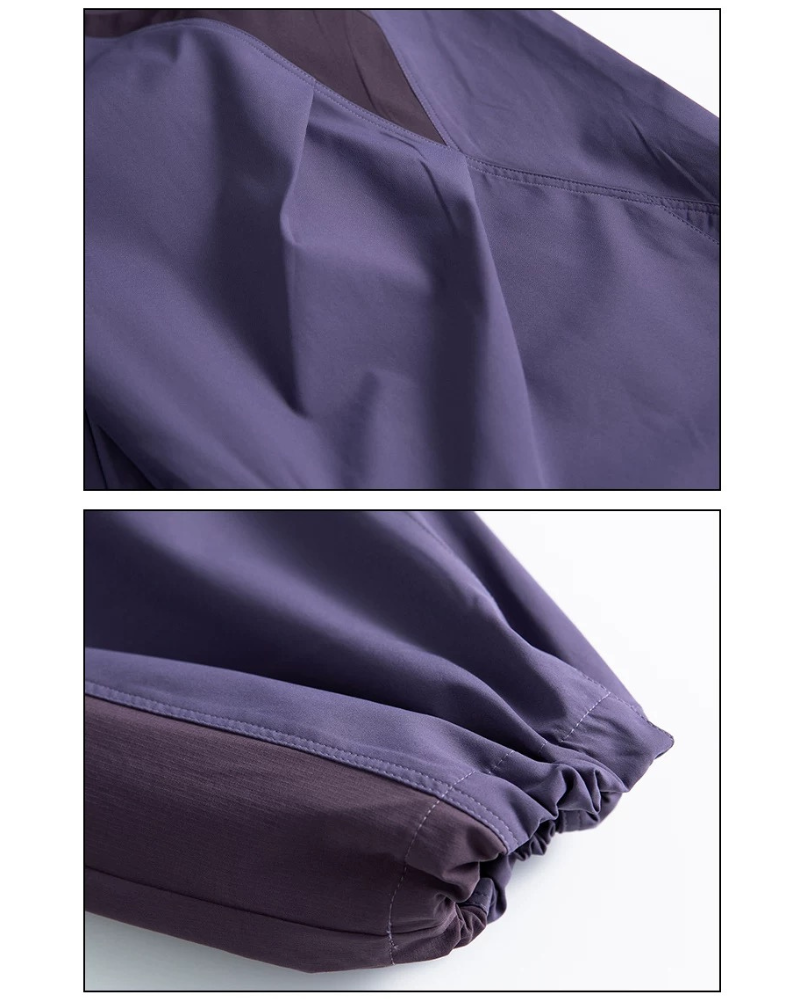 Outdoor Windproof Paneled Wide-Leg Hiking Pants