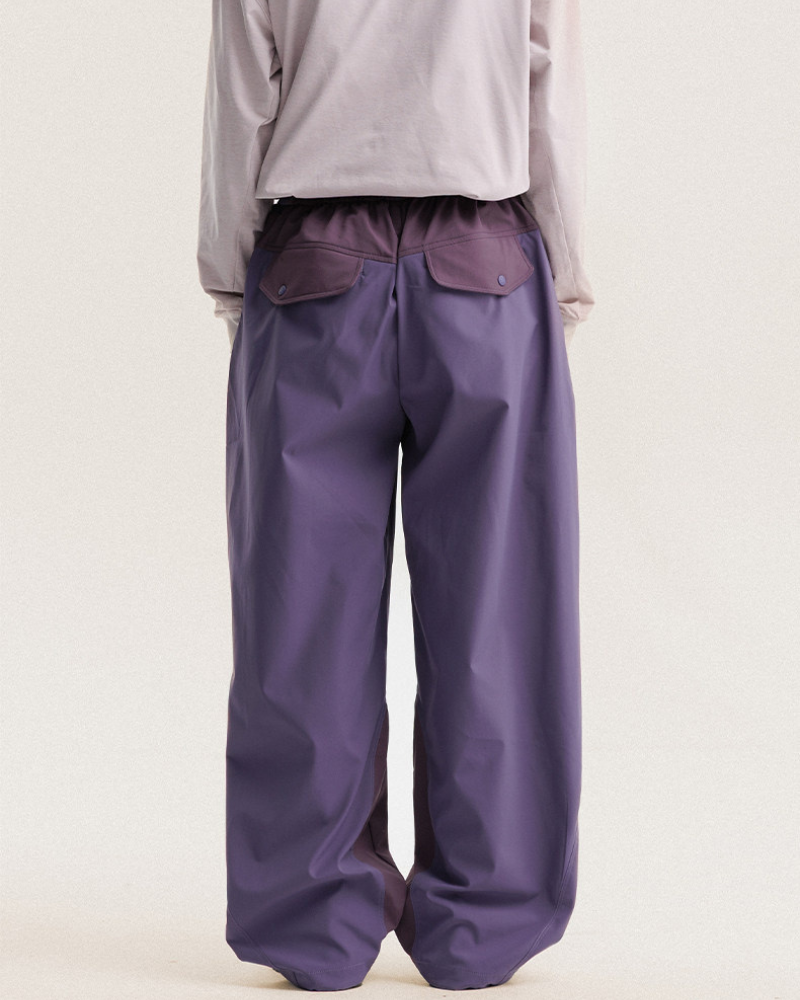 Outdoor Windproof Paneled Wide-Leg Hiking Pants