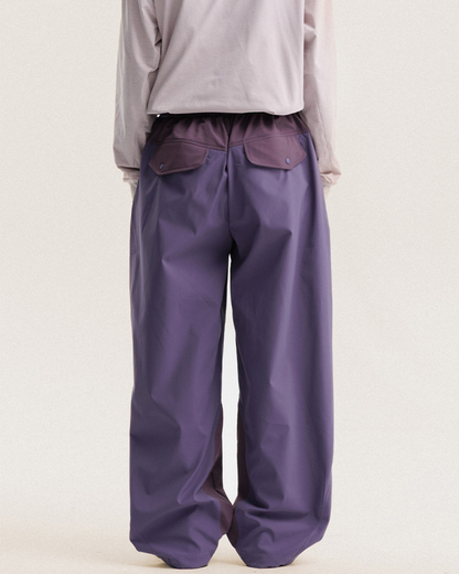 Outdoor Windproof Paneled Wide-Leg Hiking Pants