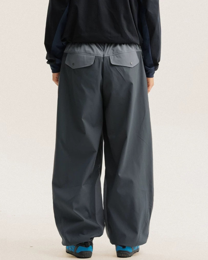 Outdoor Windproof Paneled Wide-Leg Hiking Pants