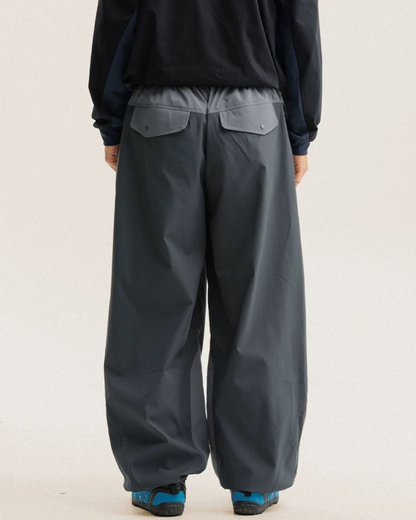 Outdoor Windproof Paneled Wide-Leg Hiking Pants