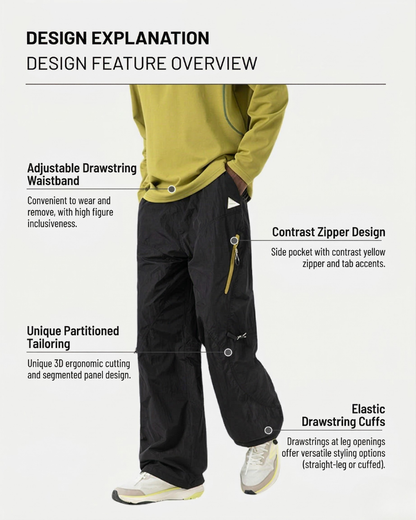 Outdoor Functional Unisex Straight-Leg Cargo Hiking Pants