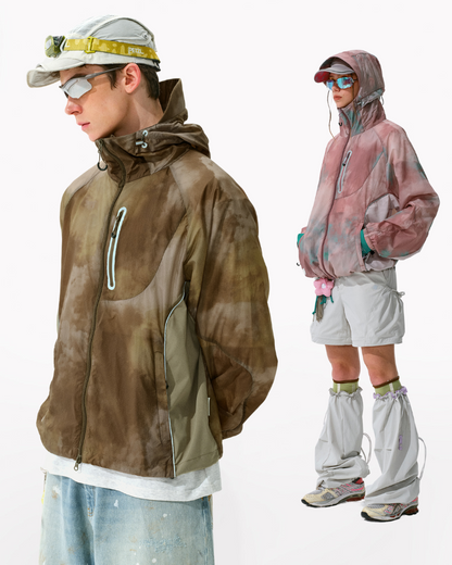 Outdoor Tie-Dye Hiking Waterproof Sun Protection Jacket