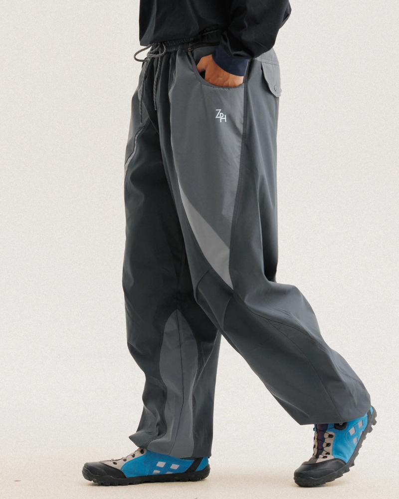 Outdoor Unisex Windproof Paneled Wide-Leg Hiking Pants