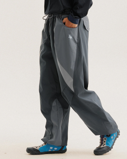 Outdoor Unisex Windproof Paneled Wide-Leg Hiking Pants