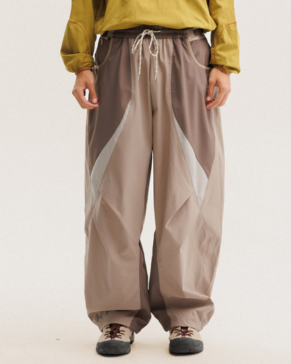 Outdoor Unisex Windproof Paneled Wide-Leg Hiking Pants