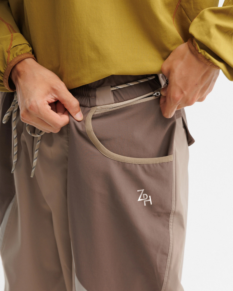 Outdoor Unisex Windproof Paneled Wide-Leg Hiking Pants