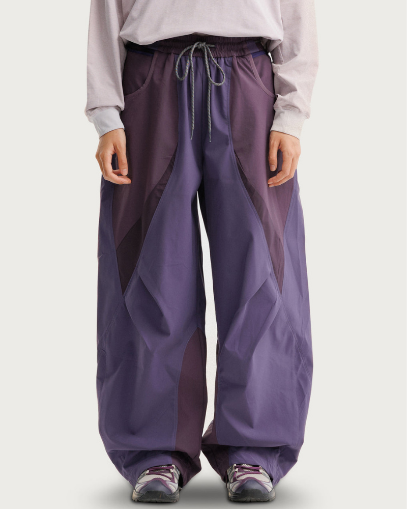 Outdoor Unisex Windproof Paneled Wide-Leg Hiking Pants
