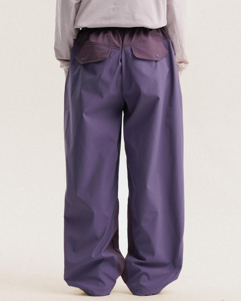 Outdoor Unisex Windproof Paneled Wide-Leg Hiking Pants