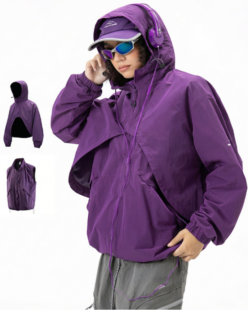 Outdoor Unisex Water-Repellent 2-in-1 Modular Jacket