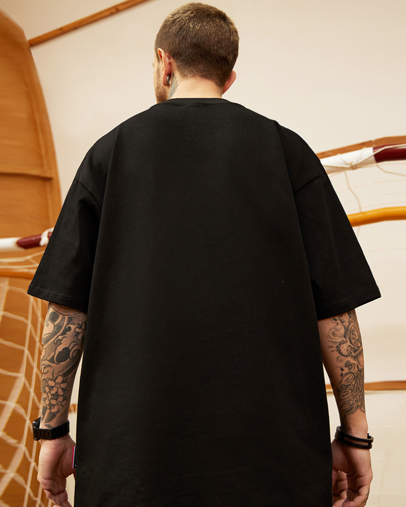 Oversize Streetwear Hide Cat Graphic T-Shirt