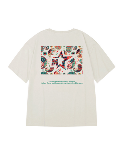 Oversize Streetwear Paisley Pattern T-Shirt