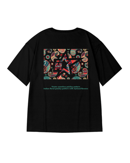 Oversize Streetwear Paisley Pattern T-Shirt