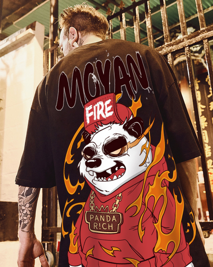 Oversize Streetwear Panda Graphic T-Shirt