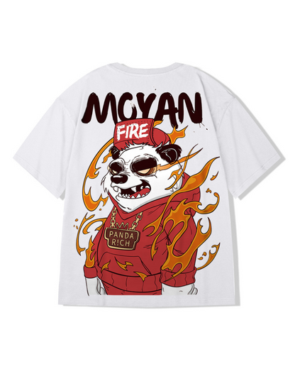 Oversize Streetwear Panda Graphic T-Shirt