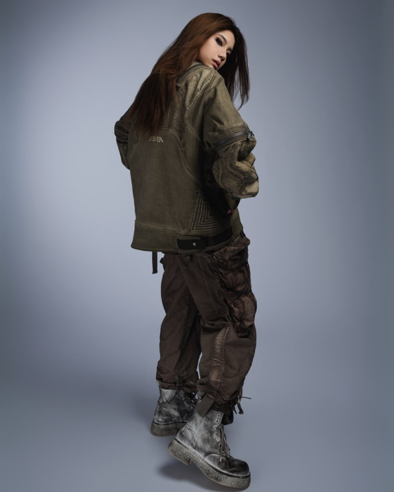 Post-Apocalyptic Distressed Removable Sleeve Utility Jacket