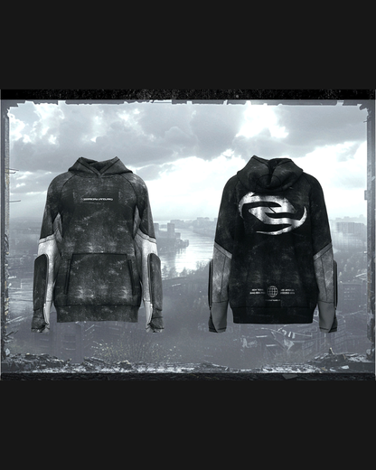 Post-Apocalyptic Tactical Pocket Washed Hoodie