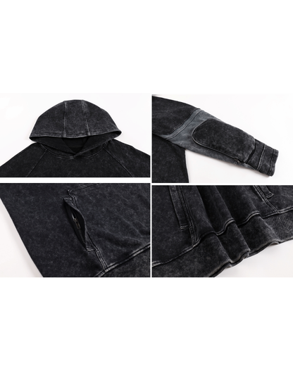Post-Apocalyptic Tactical Pocket Washed Hoodie