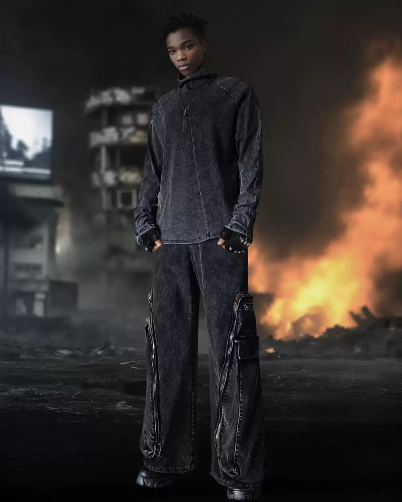 Post-Apocalyptic Turtleneck Base-Layer Sweatshirt