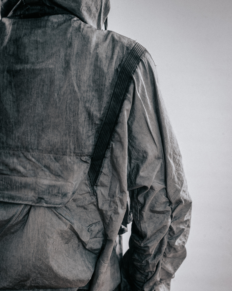 Post-Apocalyptic Cropped Techwear Hooded Jacket