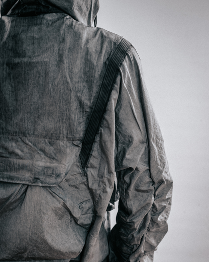 Post-Apocalyptic Cropped Techwear Hooded Jacket