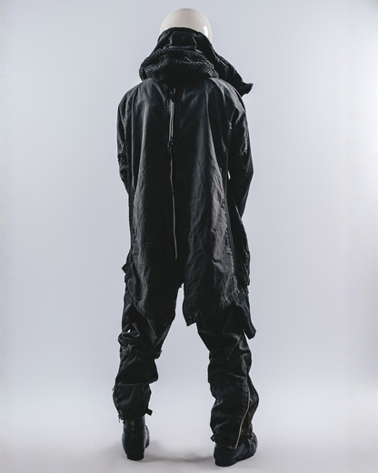 Post-Apocalyptic Darkwear Reversible Distressed Spliced Coat