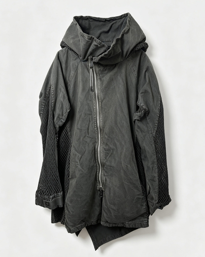 Post-Apocalyptic Darkwear Reversible Distressed Spliced Coat