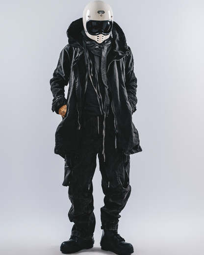 Post-Apocalyptic Darkwear Reversible Distressed Spliced Coat