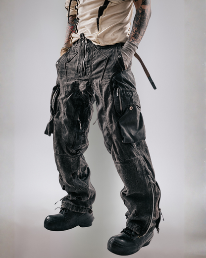 Post-Apocalyptic Distressed Wasteland Tactical Cargo Pants