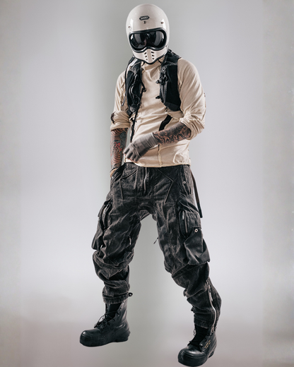 Post-Apocalyptic Distressed Wasteland Tactical Cargo Pants