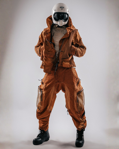 Post-Apocalyptic Dune Wasteland Techwear Flight Jacket
