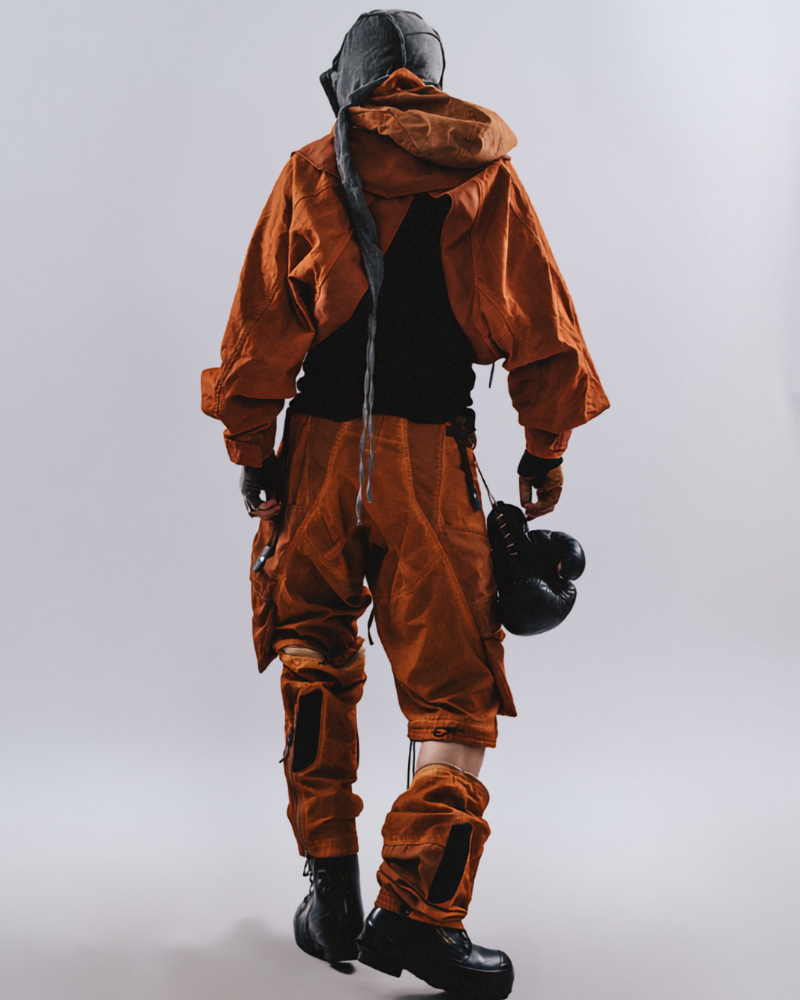 Post-Apocalyptic Tactical Wash Hooded Cape
