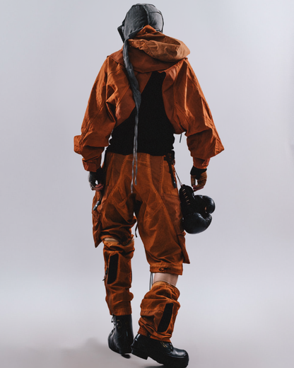 Post-Apocalyptic Tactical Wash Hooded Cape