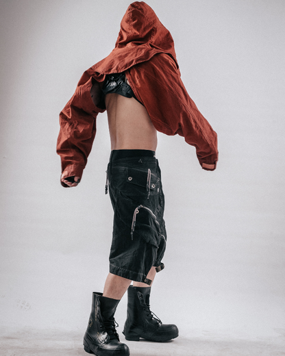 Post-Apocalyptic Tactical Wash Hooded Cape