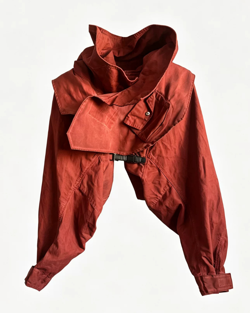 Post-Apocalyptic Tactical Wash Hooded Cape