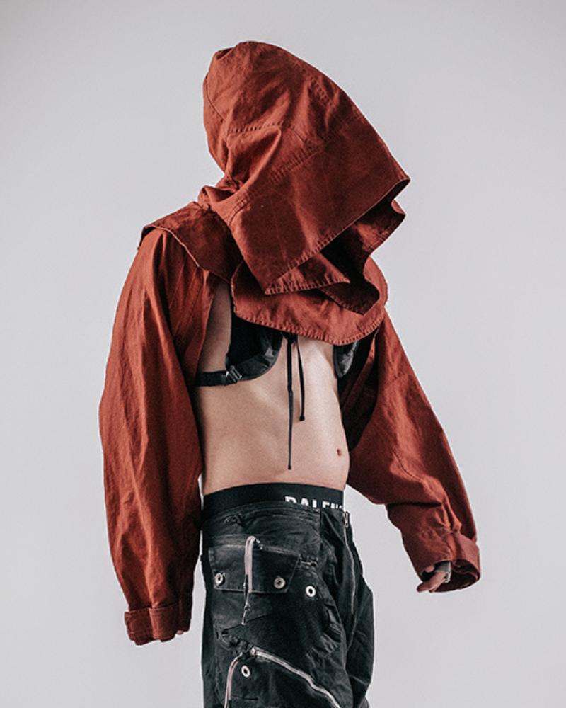 Post-Apocalyptic Tactical Wash Hooded Cape
