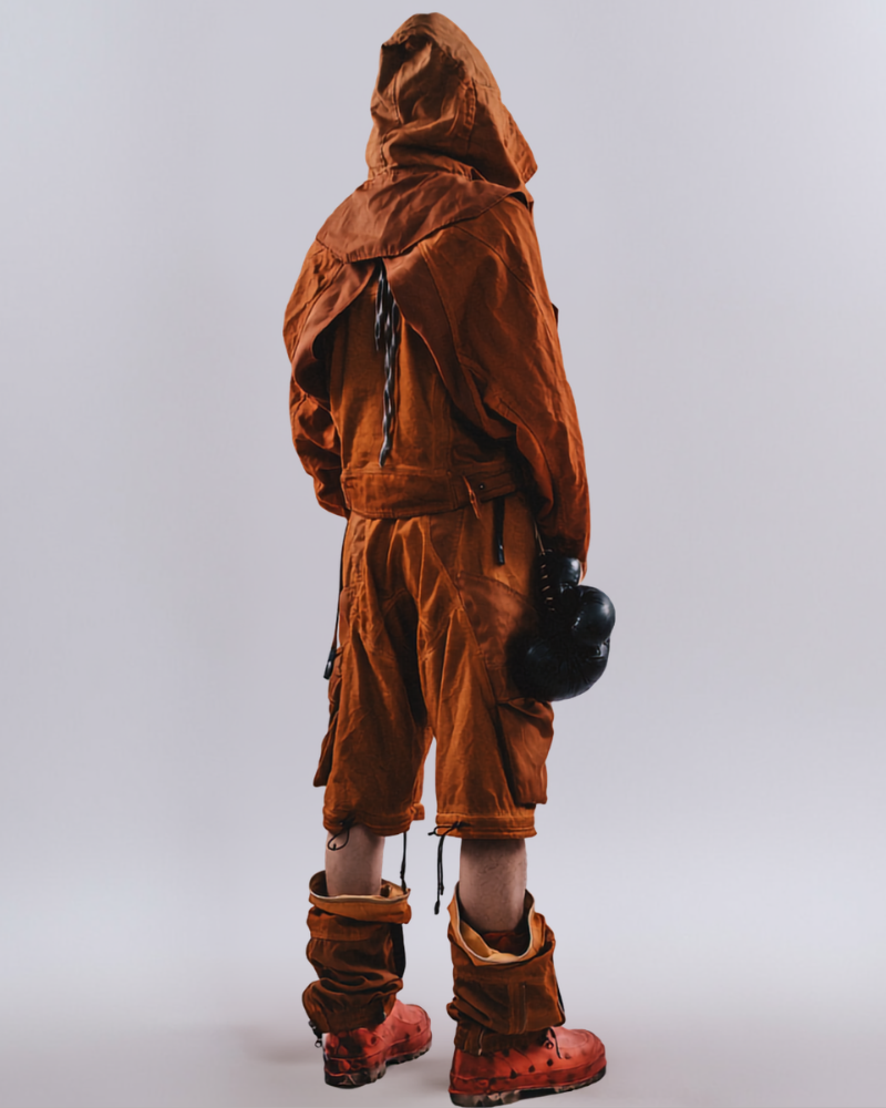 Post-Apocalyptic Tactical Wash Hooded Cape