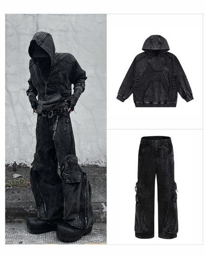 Post-Apocalyptic Washed l Multi-Pocket Cargo Jeans