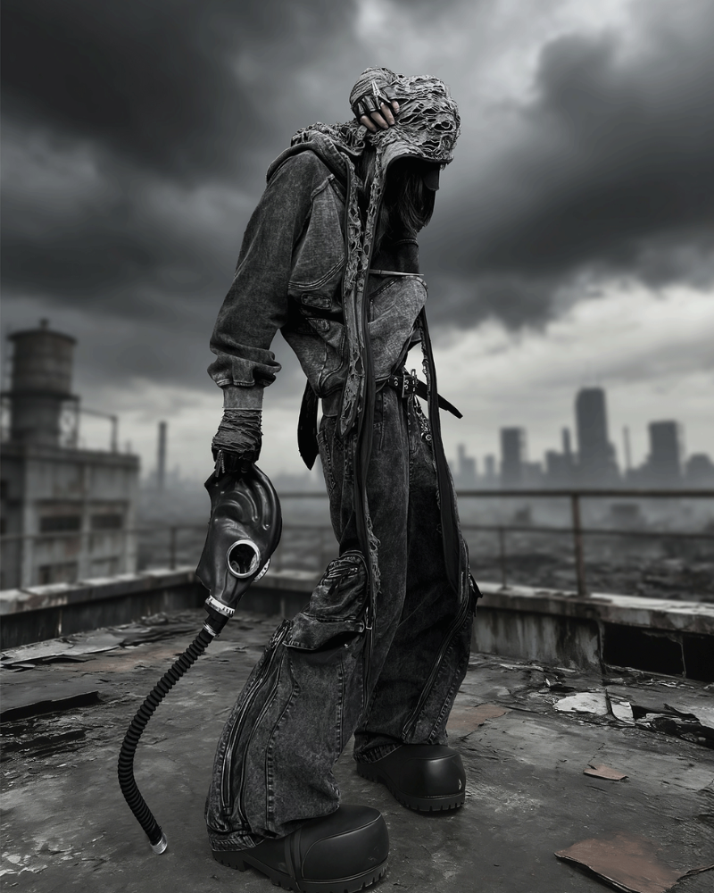 Post-Apocalyptic Washed l Multi-Pocket Cargo Jeans