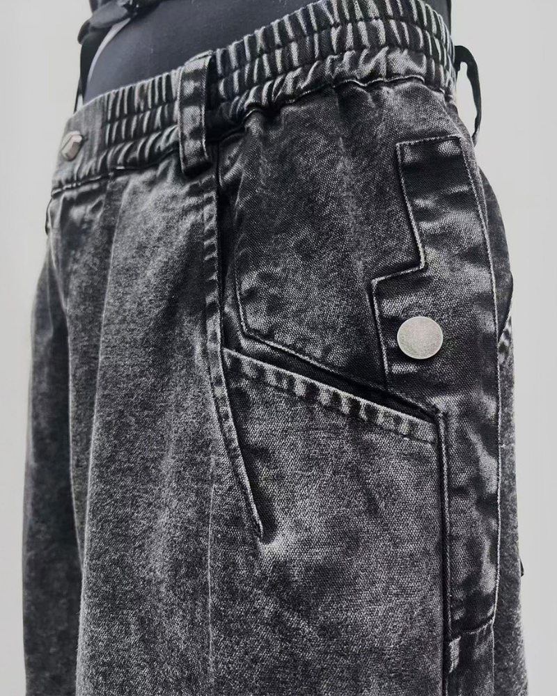 Post-Apocalyptic Washed l Multi-Pocket Cargo Jeans