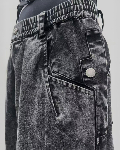 Post-Apocalyptic Washed l Multi-Pocket Cargo Jeans