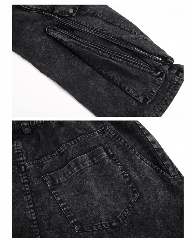 Post-Apocalyptic Washed l Multi-Pocket Cargo Jeans